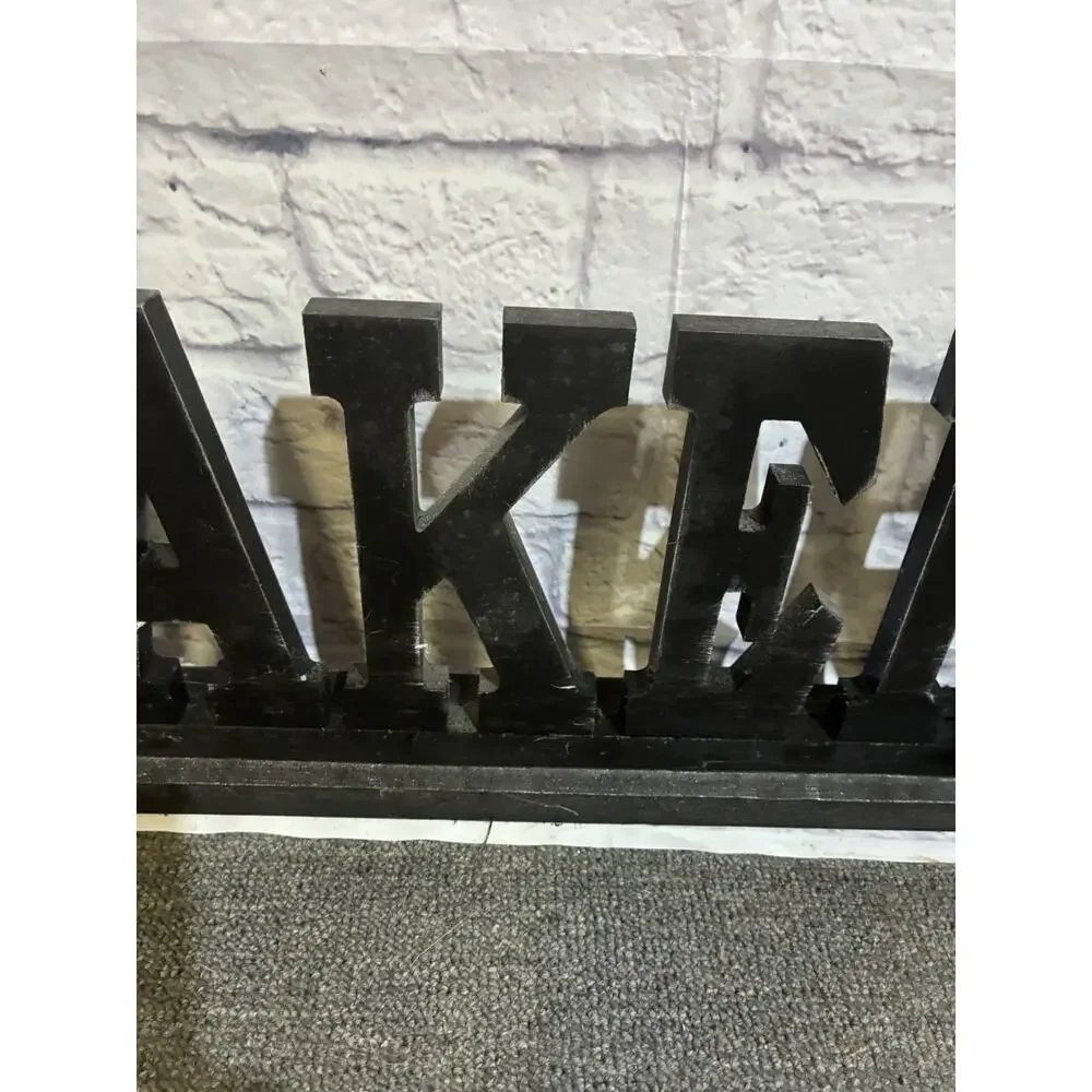 Large Black Wooden Bakery Sign Farmhouse Kitchen Wall Shelf Decor 22 Inch